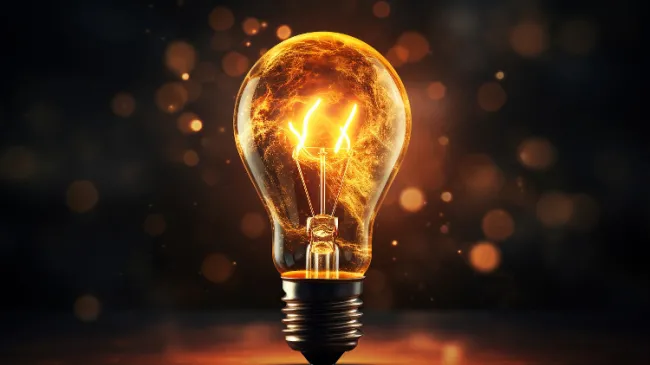 golden light bulb